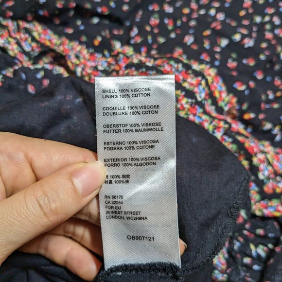 Free People Black with Red and Pink Delicate Floral Patterned Maxi Dress - Picture 13 of 15